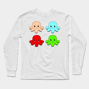 Colored Octopus Long Sleeve T-Shirt